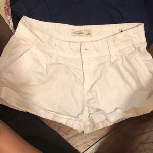 White Abercrombie shorts